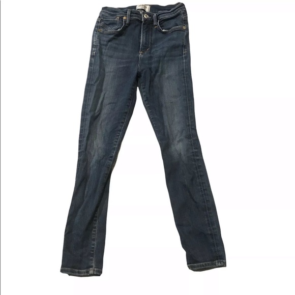 Agolde Sophie High Rise Skinny Crop Jeans Med Wash - Picture 14 of 14